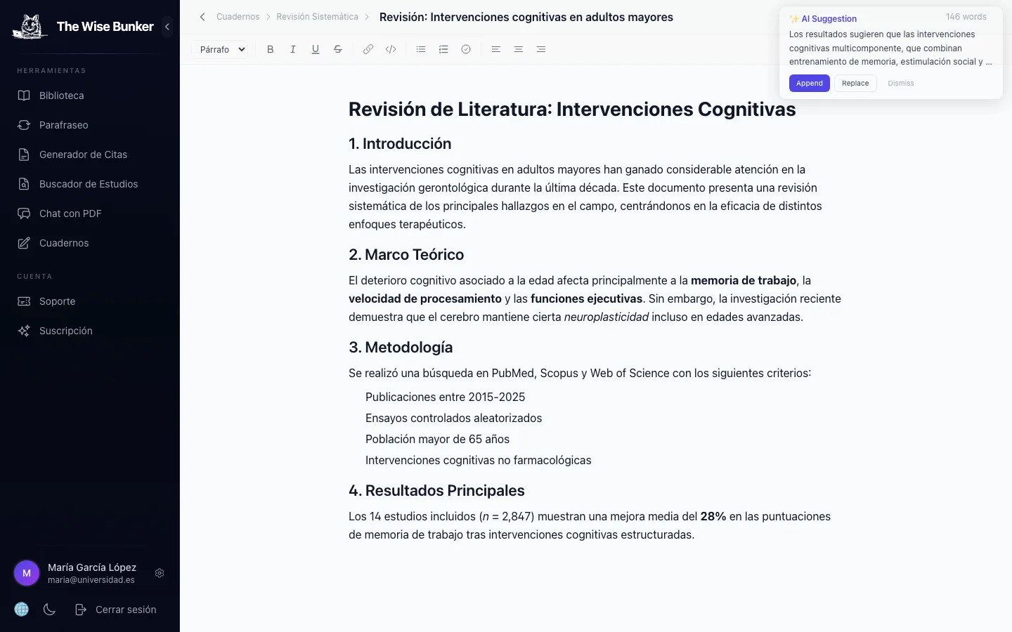 Editor de notebooks con sugerencia de IA